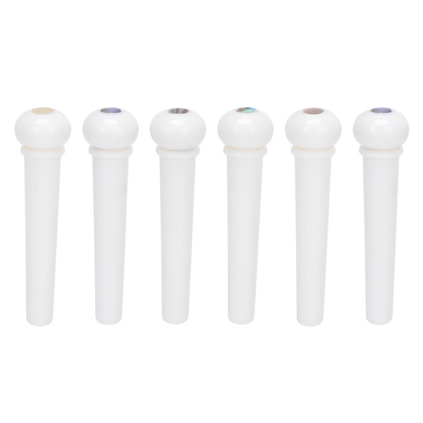 6Pcs Plastic Bridge Pin Acoustic Guitar Pegs Replacement Stringed Instrument Accessories