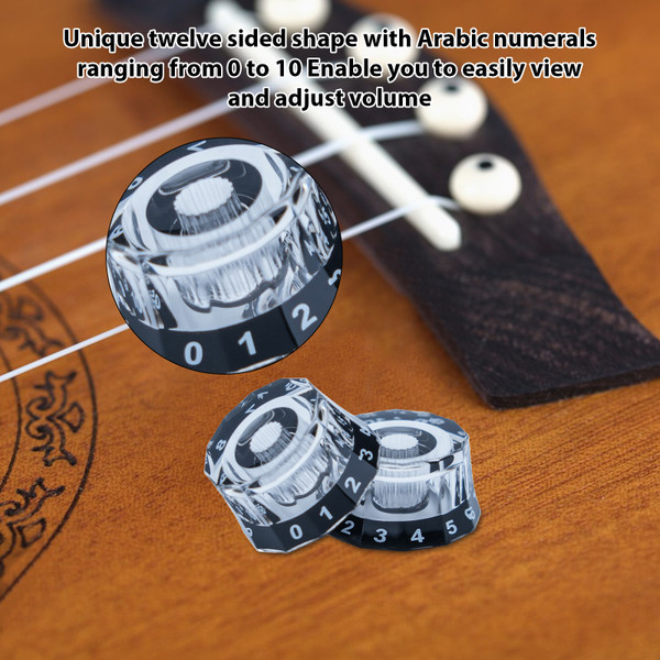Set of 4pcs Dodecagon Electric Guitar Knobs Guitar Volume Knob EPI Electric Guitar Bass Knob Volume Tone Knob LP Potentiometer Cap Electric Guitar Parts Replacement Accessories