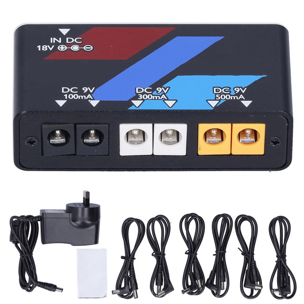 Pedal Power Supply Electric Guitar Effect Board Short Circuit Protection 100‑240VAU Plug