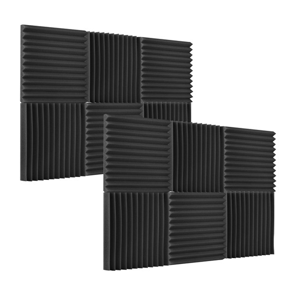 12pcs/pack Studio Foams Sound Insulation Foam Sound Absorbing Panels Soundproof Sponge 30 * 30 * 2.5cm/ 12 * 12 * 1in