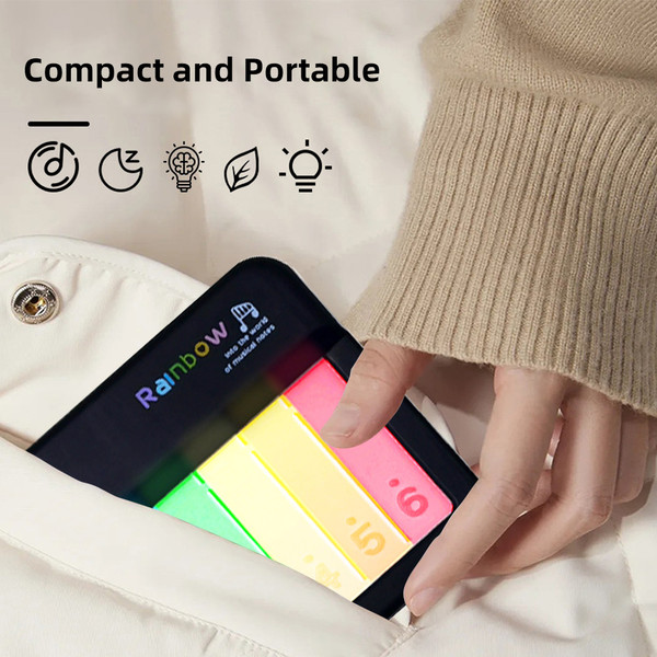 13 Key Colorful Music Keyboard Piano Musical Instrument Colorful Light Music Box Portable Piano Keyboard Small Piano with Lighting Gift for Beginners Adjustable Sound and Light