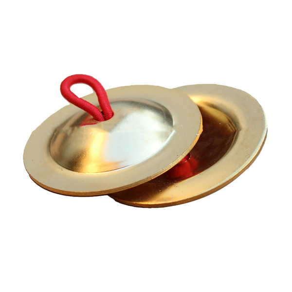 2Pcs Finger Cymbals Copper Easy Grip Finger Bell Instruement for Dance Party Holiday