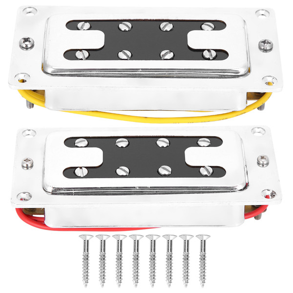 Pickup Guitar Bass Parts Lightweight Musical Instrument Accessories Silver 12K‑Resistance(Silver BBT 4‑String Bass 8 Magnetic Column Pickup)