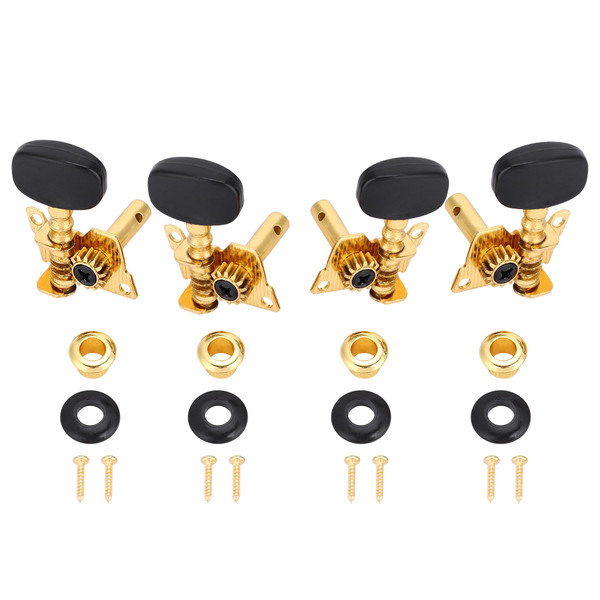 2L2R Black Button Gold Bady Classical Style Ukulele Tuning Pegs Machine Heads Ukulele DIY Parts