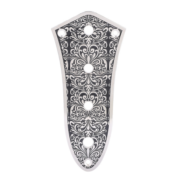 Volume Control Plate Replacement Part for Jazz Bass Guitars Silver  Black