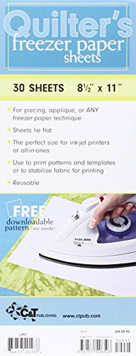 Quilter's Freezer Paper Sheets, 8.5 x 11, 30 Sheets