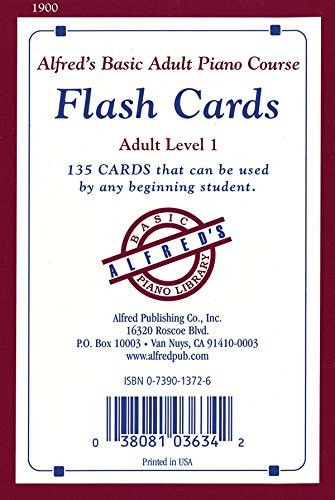 Alfred's Basic Adult Piano Course Flash Cards: Level 1, Flash Cards