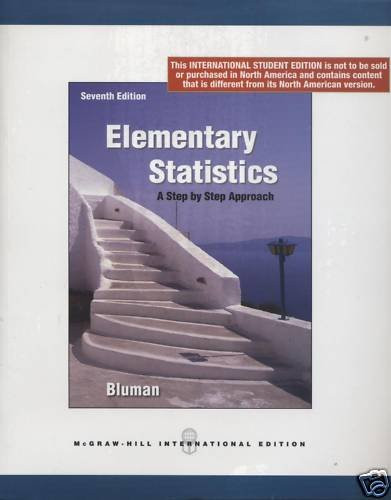 Elementary Statistics: A Step by Step Approach (International Edition)