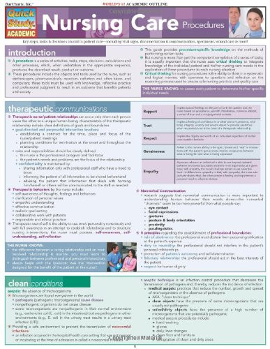 Nursing Care Procedures (Quck Study: Academic)