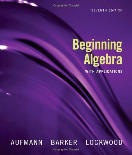 Beginning Algebra with Applications