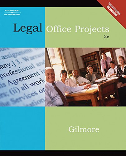 Legal Office Projects (with CD-ROM) (Legal Office Procedures)