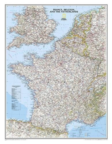 France, Belgium, and The Netherlands Classic [Tubed] (National Geographic Reference Map)