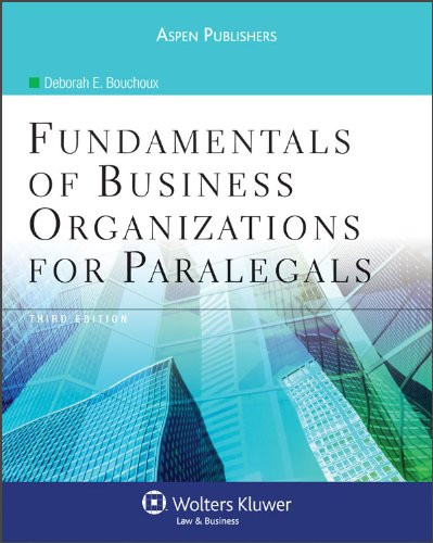 Fundamentals of Business Organizations for Paralegals 3rd Edition