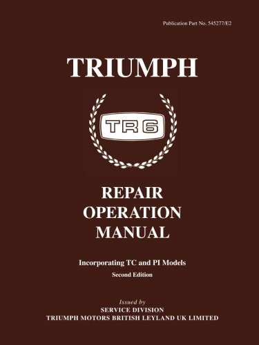Triumph TR6 Operation Manual (Official Workshop Manuals)