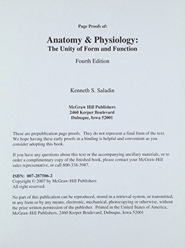Anatomy & Physiology: The Unity of Form and Function