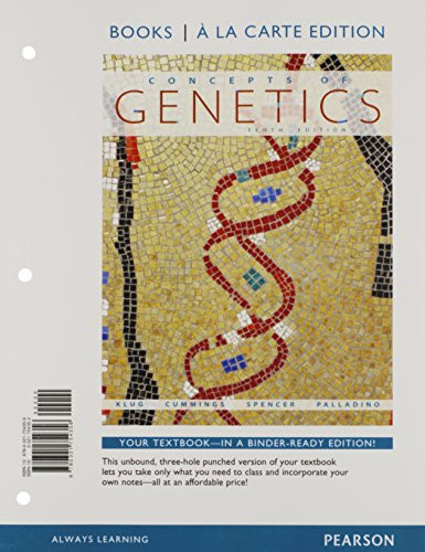 Concepts of Genetics, Books a la Carte Plus MasteringGenetics -- Access Card Package (10th Edition)