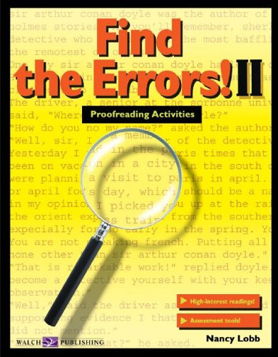 Find the Errors! II: Proofreading Activities (Walch Reproducible Books)