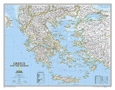 Greece Classic [Tubed] (National Geographic Reference Map) - megabookshelf