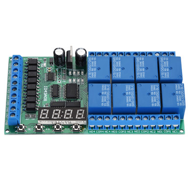 DC 12V 8CH LED Multifunction Digital Delay Time Cycle Timing Relay ...