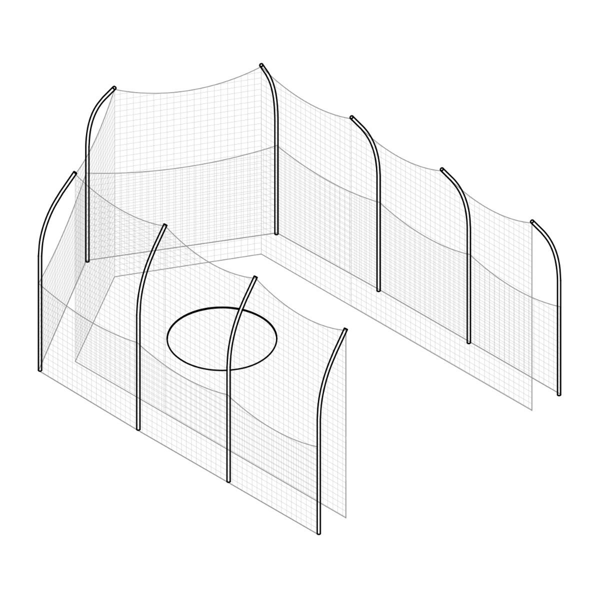 Discus Net Layout BARRIER NET FOR 8030 DISCUS CAGE