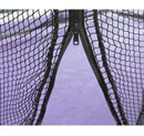 Zipper secures square black mesh netting