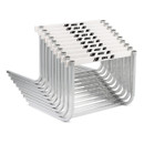 Rectangular tube construction allows a flight of hurdles to be stacked with ease