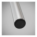 Top and bottom of posts are fitted with custom molded caps to protect finished floors