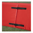 Hook and loop straps secures each barrier to each other and keeps barriers functioning as one unit