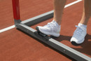 Patent pending C5 Hurdles Quick-Step™ foot pedal allows for smooth continuous transitions between any height