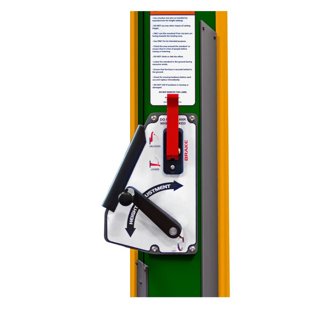 Hand crank system for height adjustment