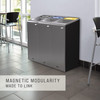 Configure™ Landfill 1-Stream Trash Can 24.05X19.50X37.97 IN 33 GAL Gray Metal 1/Each