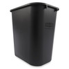 1-Stream Trash Can 14.75X10.5X15 IN 7 GAL 28 QT Black Rectangle Resin Deskside Food Safe 1/Each