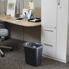 1-Stream Trash Can 14.75X10.5X15 IN 7 GAL 28 QT Black Rectangle Resin Deskside Food Safe 1/Each