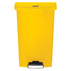 Streamline® Trash Can 18.88X12.12X28.50 IN 13 GAL Yellow Resin Slim Step-On 1/Each