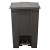 Legacy Trash Can 12 GAL Black Plastic Step-On 1/Each