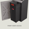 Configure Mixed Recycling 1-Stream Recycling Bin 27.63X22.25X42.25 IN 33 GAL Gray Metal 1/Each