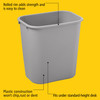 Trash Can 14.5X10.5X15 IN 7 GAL 28 QT Gray Rectangle Resin Deskside 1/Each