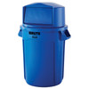 Brute® Lid 22.69X22.69X12.25 IN 32 GAL Blue Resin Dome 1/Each