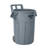 Brute® Trash 1-Stream Curbside Trash 28.36X27.57X35.75 IN 44 GAL 176 QT Gray Resin Venting Channels Food Safe Wheels 1/Each