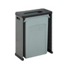 Elevate™ Landfill 1-Stream Trash Can 25.14X12.8X31.5 IN 23 GAL Gray Pearl Metal Resin With Hinged Lid 3-Sided 1/Each
