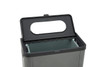Elevate™ Landfill 1-Stream Trash Can 25.14X12.8X31.5 IN 23 GAL Gray Pearl Metal Resin With Hinged Lid 3-Sided 1/Each