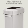 Refine™ 1-Stream Trash Can 18.2X11.3X25.6 IN 15 GAL Stainless Metal With Open Lid 1/Each
