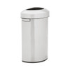 Refine™ 1-Stream Trash Can 19.7X13.7X29.5 IN 21 GAL Stainless Half Round Steel With Open Lid 1/Each