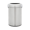 Refine™ 1-Stream Trash Can 19.7X13.7X29.5 IN 21 GAL Stainless Half Round Steel With Open Lid 1/Each