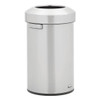 Refine™ 1-Stream Trash Can 15.9X15.9X26.3 IN 16 GAL Stainless Round Metal With Open Lid 1/Each