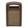 Landmark Series® Landfill 2-Stream Trash Container Frame 35 GAL Sable Resin With Dome Lid Classic With Rigid Liner 1/Each
