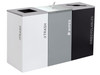 Kaleidoscope Collection™ Recycling Bin 18.25X35.5 IN 36 GAL Black Platinum Steel Indoor With Comingle Opening 1/Each