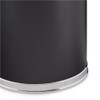Trash Can 15 GAL Black Half Round Metal Steel 1/Each