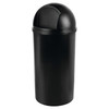 Marshal® Classic Landfill 1-Stream Trash Can 18X18X41 IN 25 GAL Black Resin 1/Each