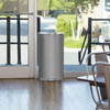 Landfill 1-Stream Trash Can 9X18X32 IN 12 GAL Stainless Half Round With Open Lid Open Top Non-Perforated 1/Each